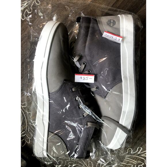 Timberland Men's Davis Square Grey Leather Chukka Shoe Boots - Picture 8 of 8